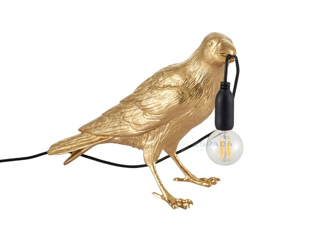 Creative Raven Sculpture LED Bird Lamps