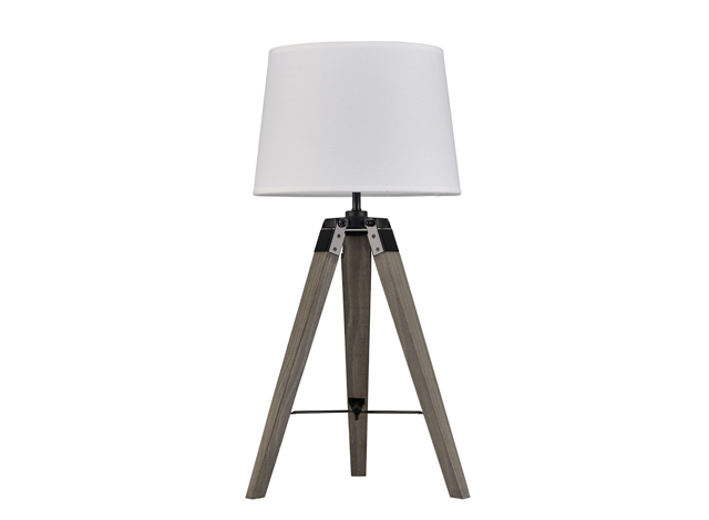 ES487 Industrial Style Tripod Table Lamps With Fabric Shade