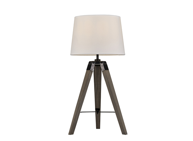 ES487 Industrial Style Tripod Table Lamps With Fabric Shade